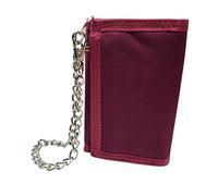 TheGloveHut Porte-monnaie unisexe en toile de qualité avec chaîne de sécurité, Rouge, porte-monnaie pochette