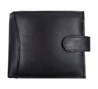 TheGloveHut Portefeuille en cuir souple noir de qualité avec porte-cartes RFID