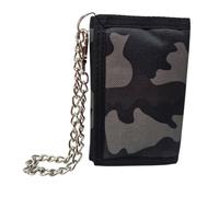 TheGloveHut Portefeuille unisexe en toile style camouflage avec chaîne Rippa pour pièces de monnaie porte-cartes de crédit, Noir/gris, Same size, Pochette à monnaie