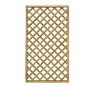 TheGoodGarden Grille en bois Panneau Brise vue imprégné Autoclave Maille Diagonale Tendance Couleur Naturelle (90)