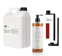 thehotelery.de PRIJA Kit : shampoing et gel douche pour cheveux & corps, recharge de 5 l, formule 2 en 1 revitalisante à l'extrait de ginseng, extraits naturels de plantes, hydratant pour la peau et