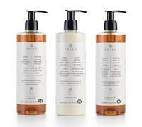 thehotelery.de PRIJA XL Lot de 3 savons liquides au ginseng, lotion pour le corps et le corps, spa et hôtel, 3 x 380 ml, lotion pour les mains et le corps avec vitamine E et beurre de karité