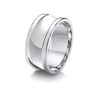 Theia Bague Titane Forme Concave Poli 10mm - Taille 59