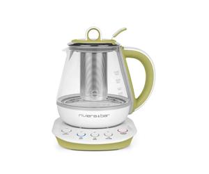 Théière 0.8l 800w blanc et vert