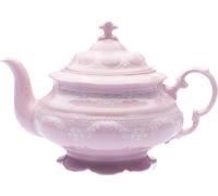 Théière 1,5 l, porcelaine rose, Sonata, dentelle blanche, Leander