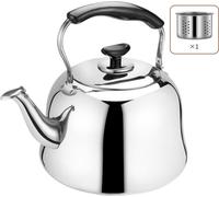 théière 1 L en acier inoxydable, bouilloire avec passoire, bouilloire sifflet, théière turque pour samovar, Чайник, caydanlik, bouilloire à thé avec poignée et couvercle, bouilloire turque d'un litre