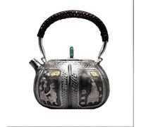 Théière à eau chaude en argent pur, bouilloire, service à thé Kung Fu, idées cadeaux, 1100 Ml