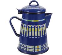 Théière à Huile en Émail Bleu 1, 2 L, Style Rustique pour Thé