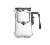 Théière à récipient intérieur de séparation d'eau, interrupteur magnétique un clic, du thé, filtration, théière en verre(Magnetic silver800ML)