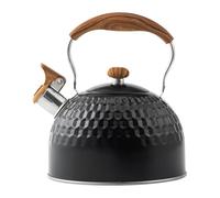 Théière à sifflet vintage en acier inoxydable de 2,5 l pour maison, cuisine, dortoir, appartement, pique-nique, camping, cour, véranda, jardin, pelouse