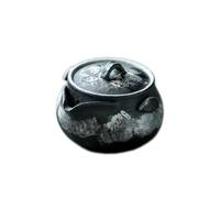 Théière à thé en vrac faite à la main - Théière en poterie grossière - Bol couvert de 180 ml - Théière Kung Fu en céramique - Théière unique multifonctionnelle