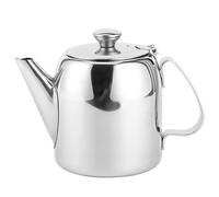 Théière Acier Inoxydable, Bouilloire à Bec Court, 20oz Argent - Distribution Sans Goutte, Finition Miroir, Hôtellerie Restauration (20 onces (environ 500ML))