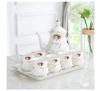 Théière Asiatique 8 Pièces Thé Tasse Ensemble Théière Avec 6 Tasses À Café Plateau Britannique Service Pour La Maison Maison Service à Thé(F)