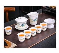 Théière Asiatique Ensemble de théière chinoise emballage ensemble thé en céramique fait main, bol à et 6 tasses Maison Service à Thé