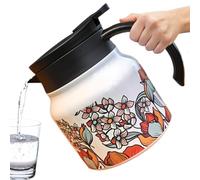 Théière avec bouilloire à eau, bouilloire à thé | Théière isolée en acier inoxydable avec motif floral - Distributeur d'eau et de boissons pour café isolé pour cuisine, salon