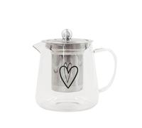 Théière avec filtre à thé Cœur Contenance env. 550 ml 12x15x12 cm
