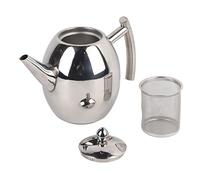Théière avec Filtre Amovible Théière en Acier Inoxydable 1 Litre Theière Inox Poignée Ergonomique Convient pour Maison, Hôtel, Café, Bar, Restaurant