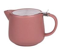 Théière avec filtre Uno rose mat 0,9L - Table Passion - Rose - Grès Rose G