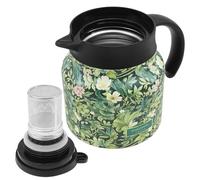 Théière avec infuseur - 800 ml - En acier inoxydable - Avec poignée amovible - Motif vintage - Étanche - - Pour thé, café, boissons chaudes - Vert