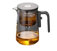 Théière avec infuseur à thé, en verre, anti-fuite, contrôle par pression et poignée anti-brûlure pour thé en vrac, fleurs, thé, maison, voyage