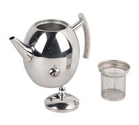 Theiere avec infuseur, Bouilloire à Thé en Acier Inoxydable avec Flûte en Noir, Théière Bouilloire en Acier Inoxydable 1L avec Filtre pour Maison Restaurant Hôtel Pique-Nique en Plein Air (1.5L)