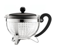 Théière - Bodum - Chambord - 1 L - Verre - Acier inoxydable - Gris