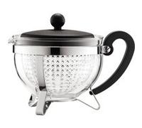 Théière - Bodum - Chambord - 1 L - Verre - Acier inoxydable - Gris
