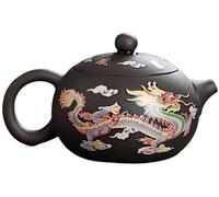 Théière chinoise pour 1 personne, 250 ml, dragon et phénix, couleur changeante, haute température, argile violette Kung Fu pour les amateurs de thé