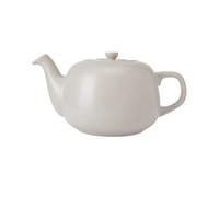 La Cafetière Grande théière classique traditionnelle à poignée confortable et bec verseur anti-goutte, sert 6 tasses, pour sachets de thé, facile à nettoyer, passe au lave-vaisselle, 1,5 l, beige