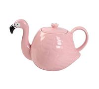 Théière créative 3D en porcelaine avec flamant rose pour bureau, maison, restaurant