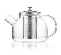 Théière de 1000ml, Théière en Verre avec Tamis pour les Fleurs de Thé et le Thé en Vrac Ainsi que les Sachets de Thé