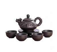 Théière De avec 4 Tasses Ensembles De Tasses Chinois Zisha Théière en Céramique De Théière en Céramique De Théière en Argile Violette Kongfu Tea Ensemble Cadeaux d'affaires