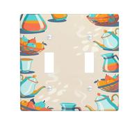 Théière de cuisine - Double interrupteur - Panier à fruits moderne - En plastique orange - Taille standard - Pour chambre à coucher, salle de bain, entrée de maison