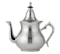 Théière décorative marocaine en laiton « Nadima » argentée, 750 ml
