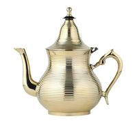 Théière décorative marocaine en laiton « Nadima Gold », 750 ml