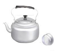 Théière d'extérieur en aluminium pur léger compatible avec cuisinière à gaz de camp, brûleur infrarouge, poignée ergonomique résistante à la chaleur, bec de précision anti-goutte (0,8 l)