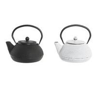 Théière DKD Home Decor Noir Acier inoxydable Blanc 2 Unités G