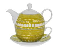 Théière égoïste blanche et anis en porcelaine 0.25 l
