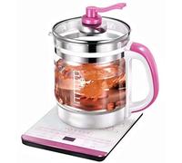 Théière électrique automatique en verre de grande capacité 1,8 l, for la cuisson du thé, soupe, des fleurs, for ragoût, nid d'oiseau, bouilloire