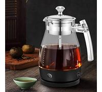 Théière électrique, bouilloire à thé avec infuseur à thé, théière en verre intelligente, fonction de réchauffage et protection contre l'ébullition à sec, 600 W, sans BPA Efficency