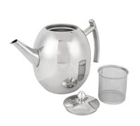 Théière en acier inoxydable avec couvercle et écran filtrant poignée incurvée à la poignée incurvée bouilloire pour la maison hôtel durable léger therme en métal clean facile (1,0L / 1000 ml) (1,5 L