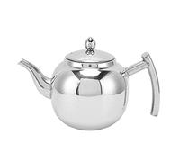 Théière en Acier Inoxydable avec Infuseur Amovible, Bouilloire à Thé Sans Danger pour la Cuisinière, Bouilloire à Eau Froide à Induction pour le Thé et le Café en Vrac(1050 ml)