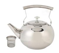 Théière en acier inoxydable, bouilloire à thé sifflante avec filtre fin pour la maison, le camping et la cuisine, matériau en acier inoxydable durable (1,5L/1500ml)