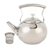 Théière en acier inoxydable, bouilloire à thé sifflante avec filtre fin pour la maison, le camping et la cuisine, matériau en acier inoxydable durable (1,0L/1000ml)