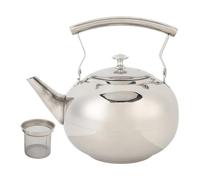 Théière en acier inoxydable, bouilloire à thé sifflante avec filtre fin pour la maison, le camping et la cuisine, matériau en acier inoxydable durable (2,0L/2000ml)