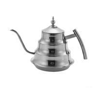 Théière en acier inoxydable de style rétro, design à bec fin pour un versement précis, bouilloire polie miroir résistante à la rouille, construction sans couture pour un usage quotidien, argent
