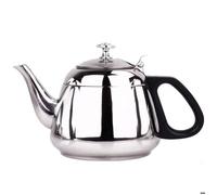 Théière en acier inoxydable en érable avec infuseur amovible, bouilloire 1,2L réservoir d'eau, cuisinière à induction à gaz