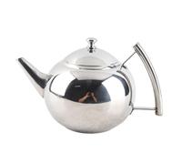 Théière en acier inoxydable, petite bouilloire à thé avec filtre ultra fin, théière en métal poli satiné pour préparer des feuilles en vrac et des sachets de thé, mini théière (1. Vinaigre)