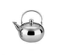 Théière en acier inoxydable poli miroir avec passoire amovible, bouilloire résistante aux hautes températures for la maison et le restaurant(2.5)