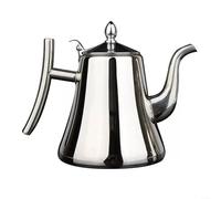 Théière en acier inoxydable pour infuseur et poignée épaisse, cafetière résistante à la rouille pour cuisinière à induction ou flamme nue, 1,5 l, argent